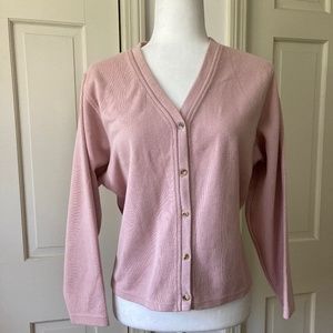 V Neck Button Tricot Jacket